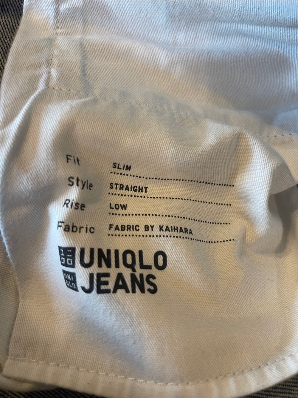 Uniqlo Men's Selvedge Red Stitch, Slim Straight Dark Indigo Jeans 35x32 - Picture 7 of 7